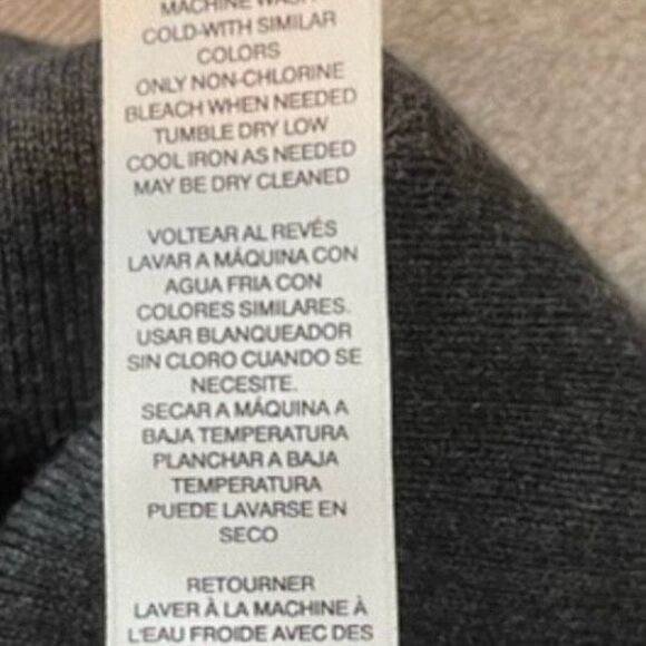 Chico's Darcy Turtleneck Sweater Graphite Grey Knit Long Sleeve S - Picture 7 of 10